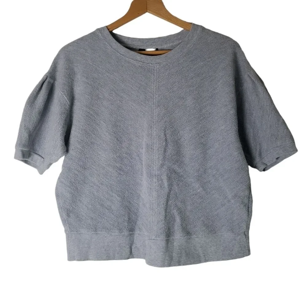 J. Crew Gray Short Sleeve Sweater Size S